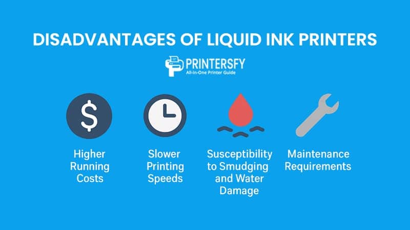 Disadvantages of Liquid Ink Printers