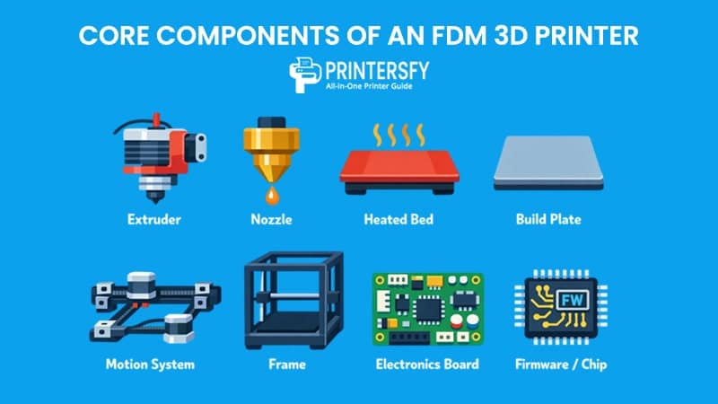Core Components of an FDM 3D Printer