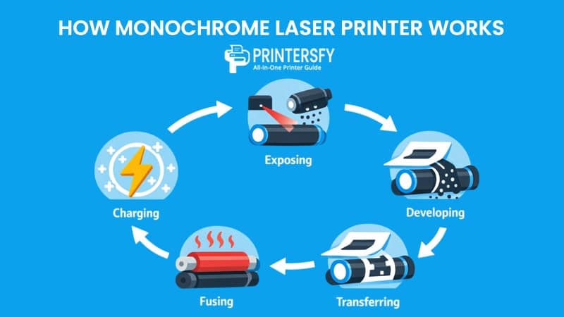 How Does a Monochrome Laser Printer Work?