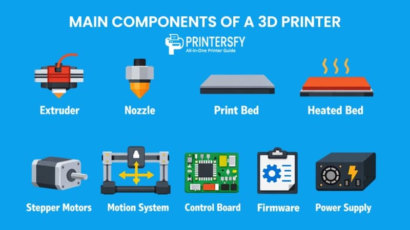 Main Components of a 3D Printer and Their Functions