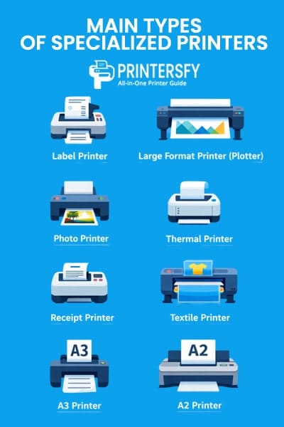 Main Types of Specialized Printers