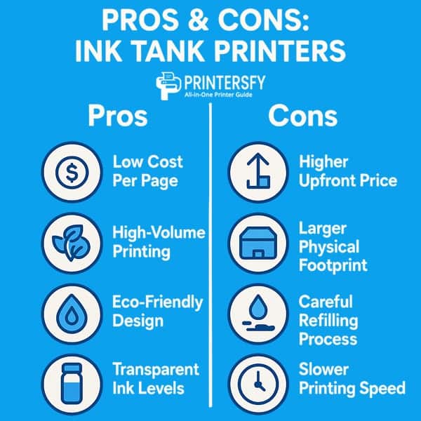 Advantages & Disadvantages of Ink Tank Printers