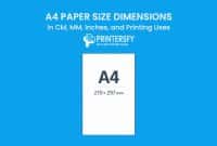 A4 Paper Size Dimensions Chart (CM, MM, Inches) and Printing Uses