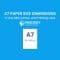 A7 Paper Size Dimensions Chart (CM, MM, Inches) and Printing Uses
