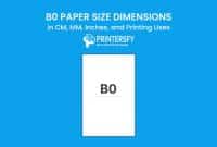 B0 Paper Size Dimensions Chart (CM, MM, Inches) and Printing Uses