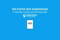 B10 Paper Size Dimensions Chart (CM, MM, Inches) and Printing Uses
