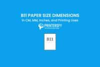 B11 Paper Size Dimensions Chart (CM, MM, Inches) and Printing Uses