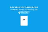 B6 Paper Size Dimensions Chart (CM, MM, Inches) and Printing Uses