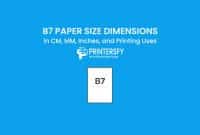 B7 Paper Size Dimensions Chart (CM, MM, Inches) and Printing Uses
